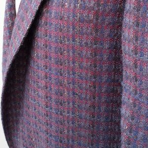 Casual Wool Plum & Navy Plaid Blazer, Size 8